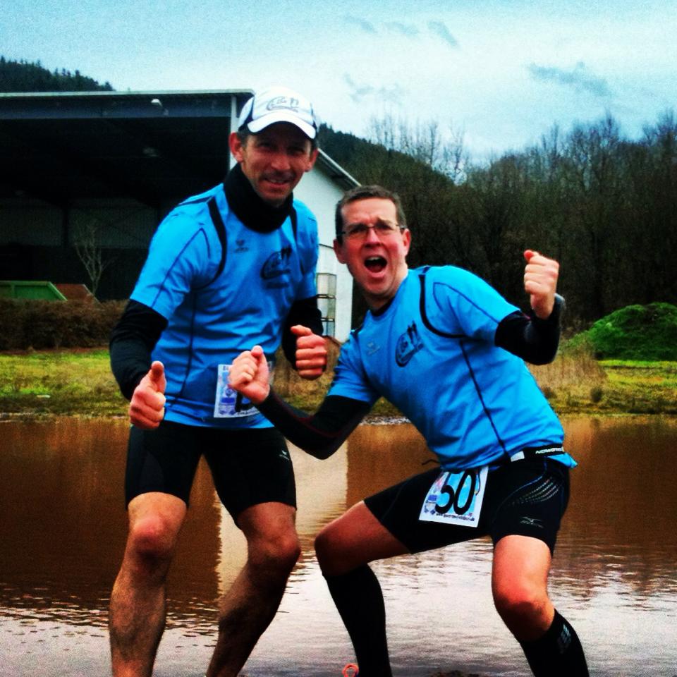 Marco und Roland beim Bärenfels Marathon am Heiligabend