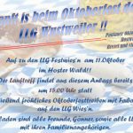 Einladung zum Oktoberfest der LLG 2014