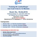 Neuer Kurs: Training für Laufanfänger